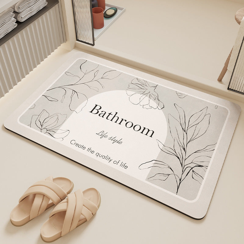 Simple style diatom mud floor mat anti-slip mat