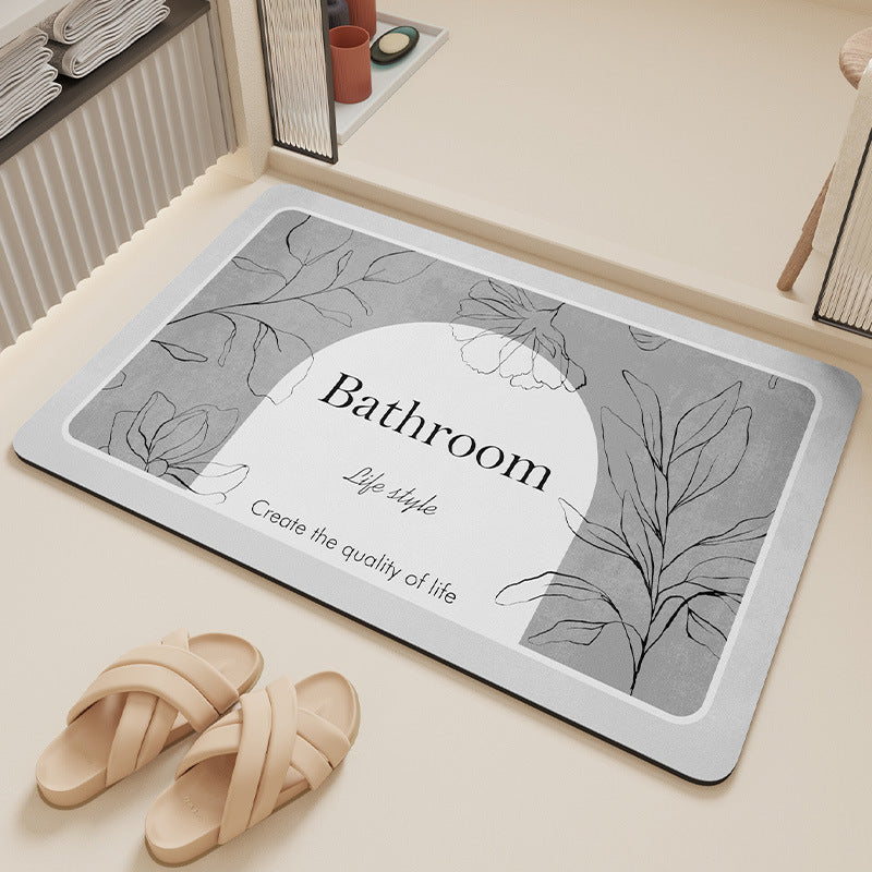 Simple style diatom mud floor mat anti-slip mat