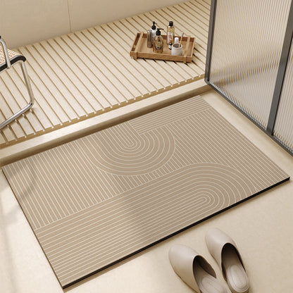 Simple style diatom mud floor mat bathroom anti-slip foot mat