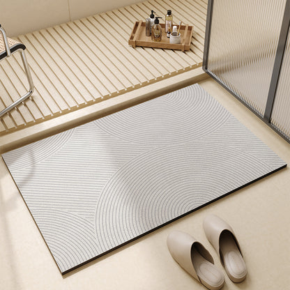 Simple style diatom mud floor mat bathroom anti-slip foot mat