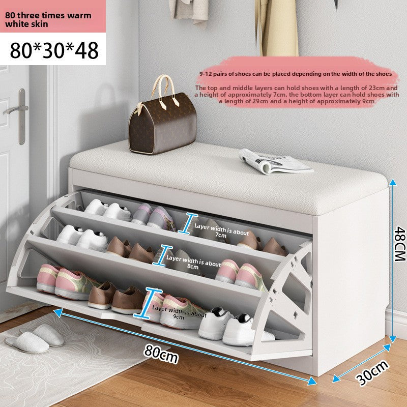 Simple tipping shoe cabinet