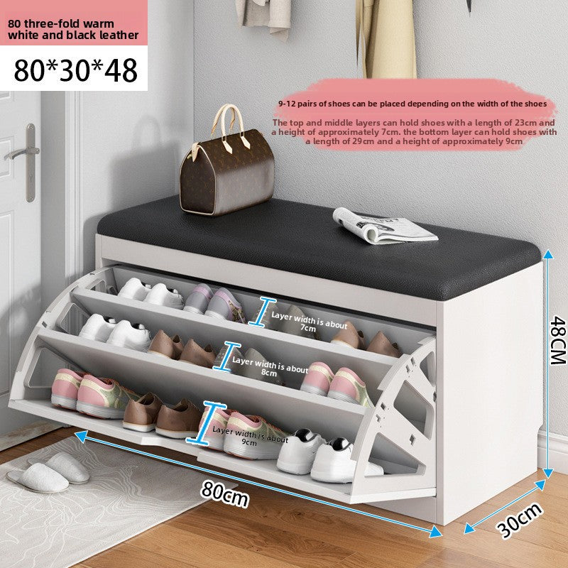 Simple tipping shoe cabinet