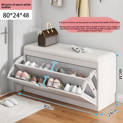 Simple tipping shoe cabinet