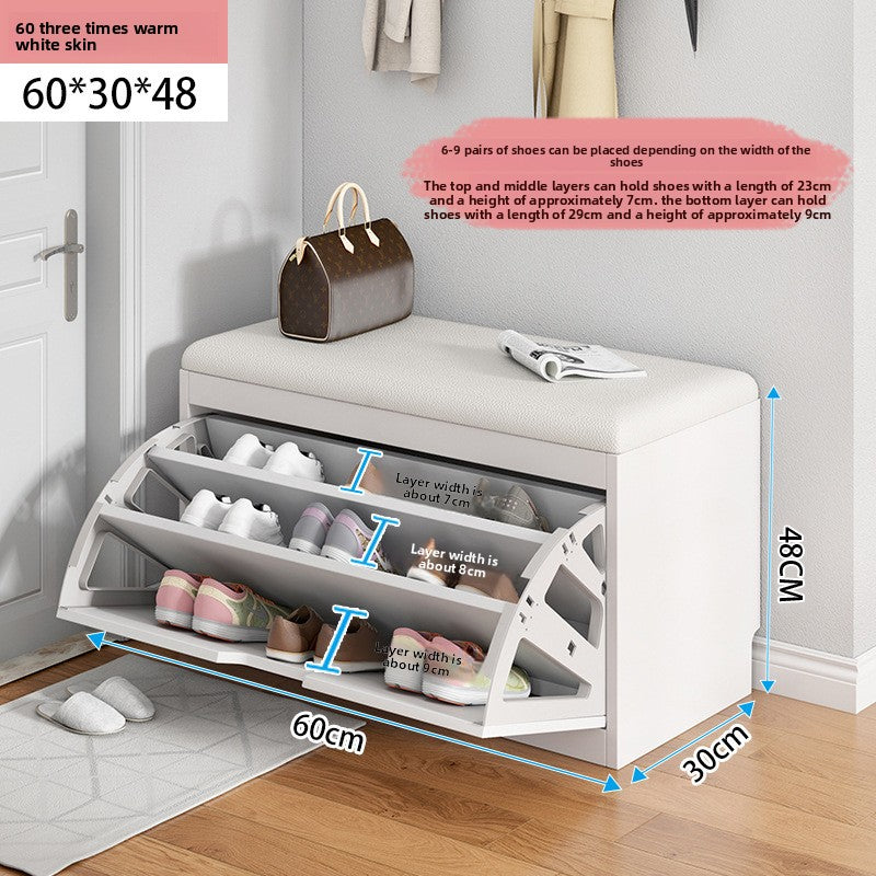 Simple tipping shoe cabinet