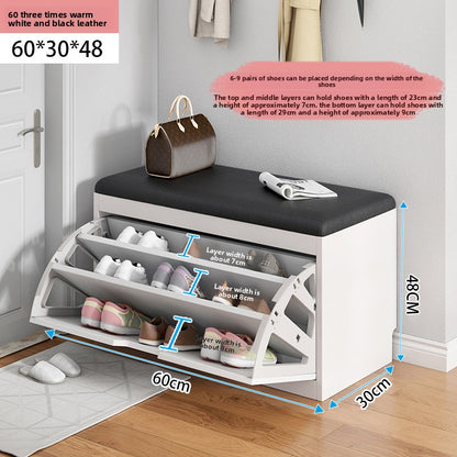 Simple tipping shoe cabinet