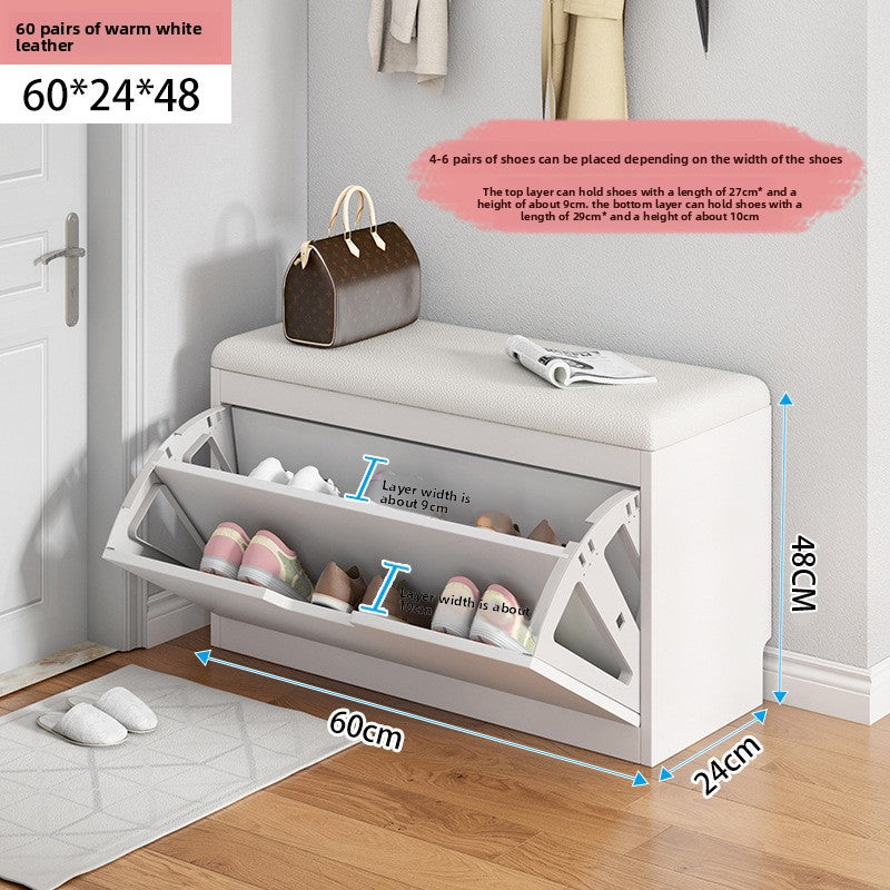 Simple tipping shoe cabinet