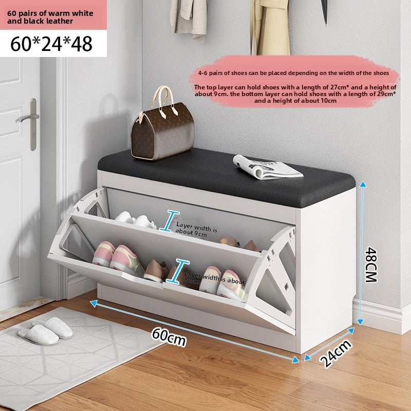 Simple tipping shoe cabinet