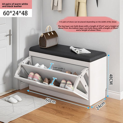Simple tipping shoe cabinet