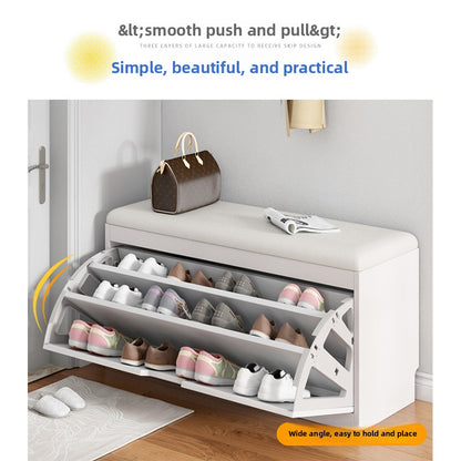 Simple tipping shoe cabinet