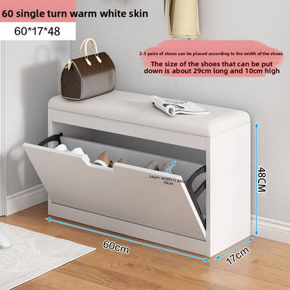 Simple tipping shoe cabinet