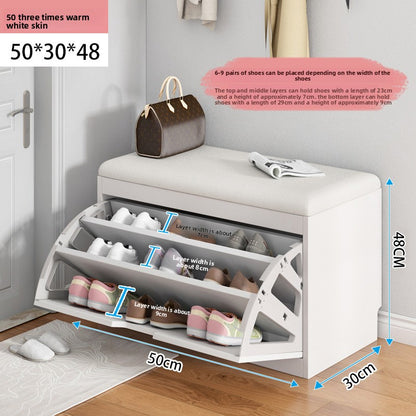 Simple tipping shoe cabinet