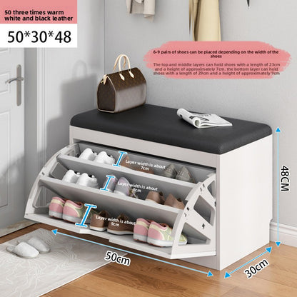 Simple tipping shoe cabinet