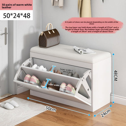 Simple tipping shoe cabinet