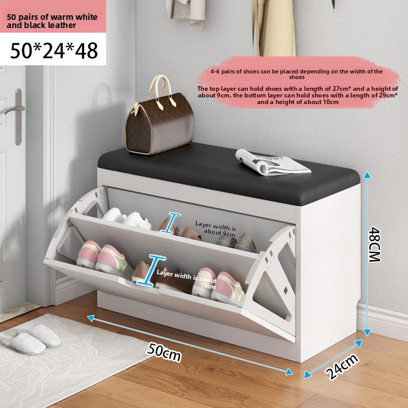 Simple tipping shoe cabinet