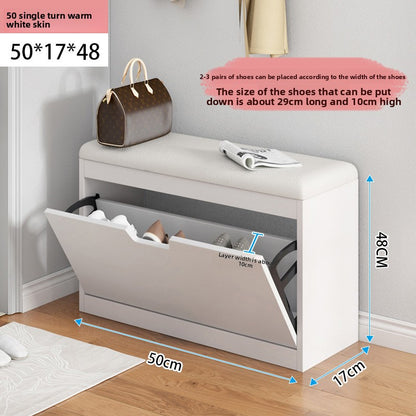 Simple tipping shoe cabinet