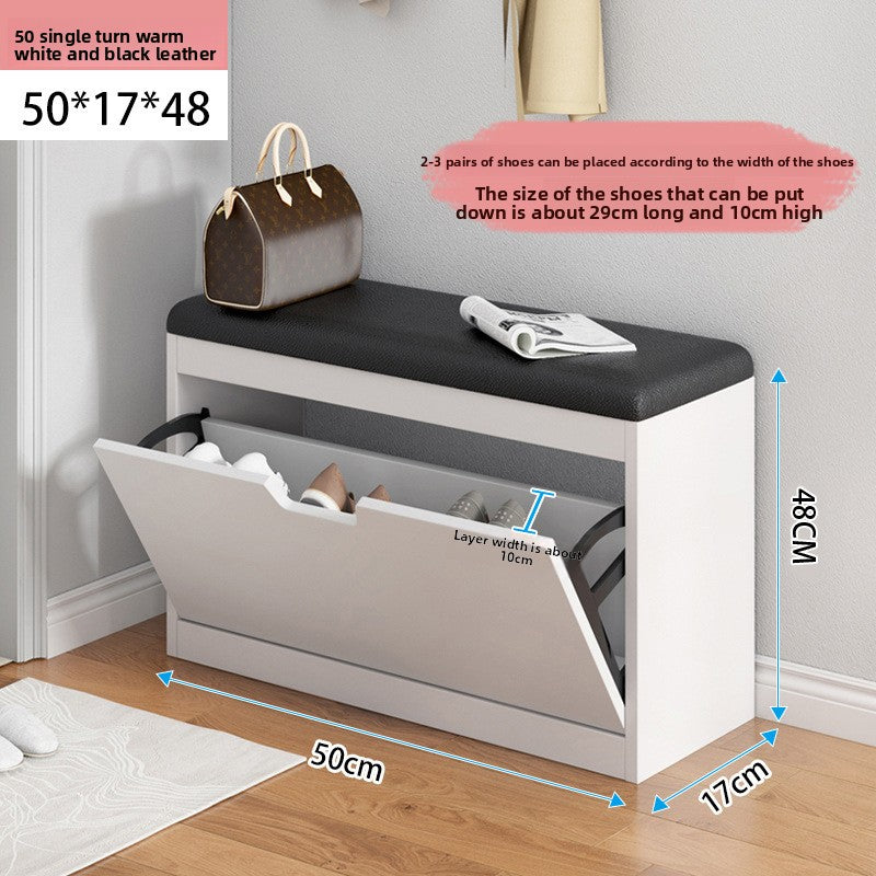 Simple tipping shoe cabinet