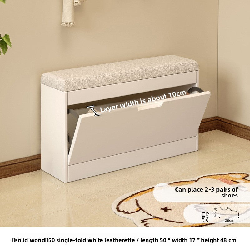 Simple tipping shoe cabinet