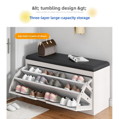 Simple tipping shoe cabinet