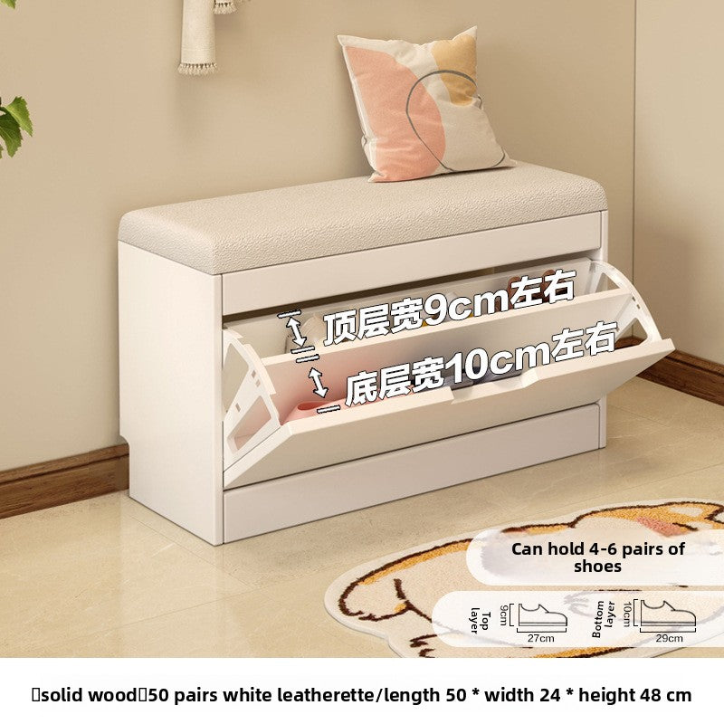 Simple tipping shoe cabinet