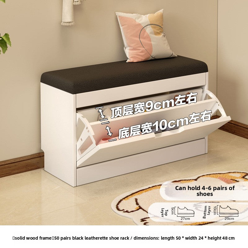 Simple tipping shoe cabinet