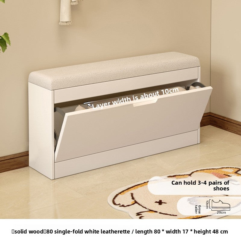 Simple tipping shoe cabinet