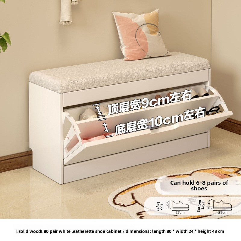 Simple tipping shoe cabinet