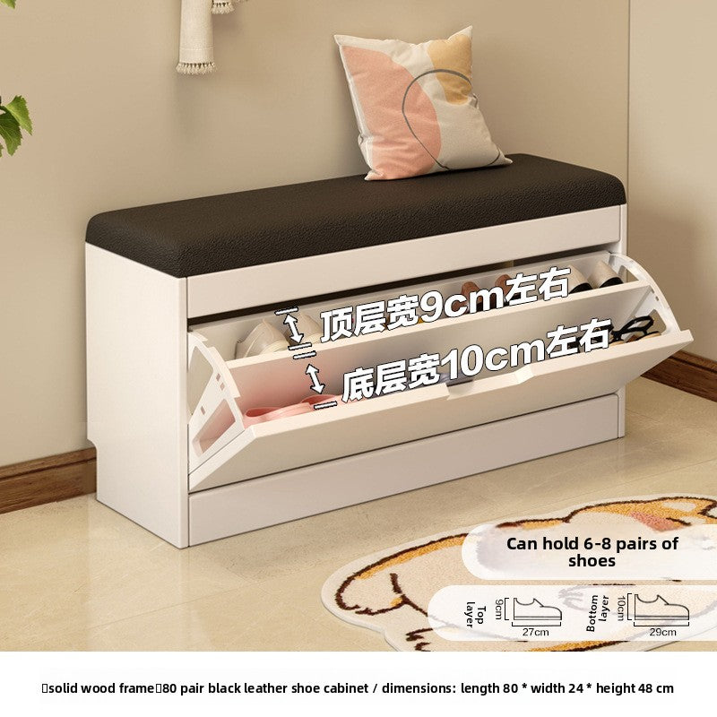 Simple tipping shoe cabinet