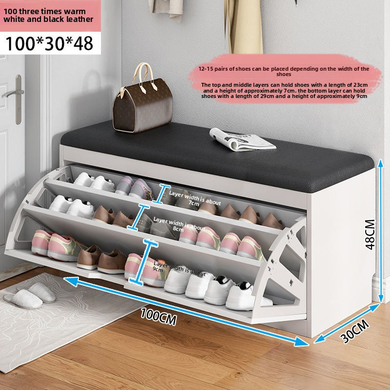 Simple tipping shoe cabinet