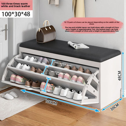 Simple tipping shoe cabinet