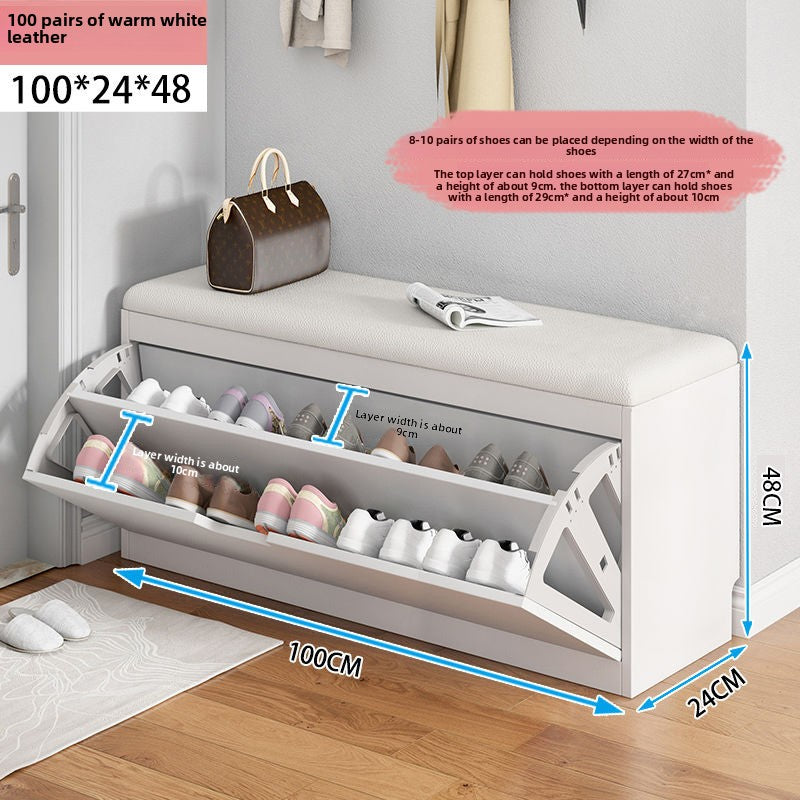 Simple tipping shoe cabinet