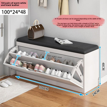 Simple tipping shoe cabinet