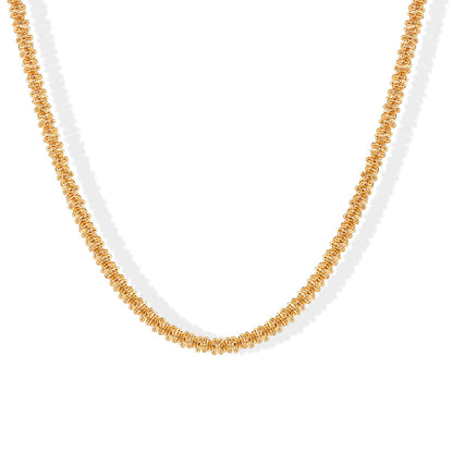 Simple Titanium Steel Electroplated Necklace with M Clasp