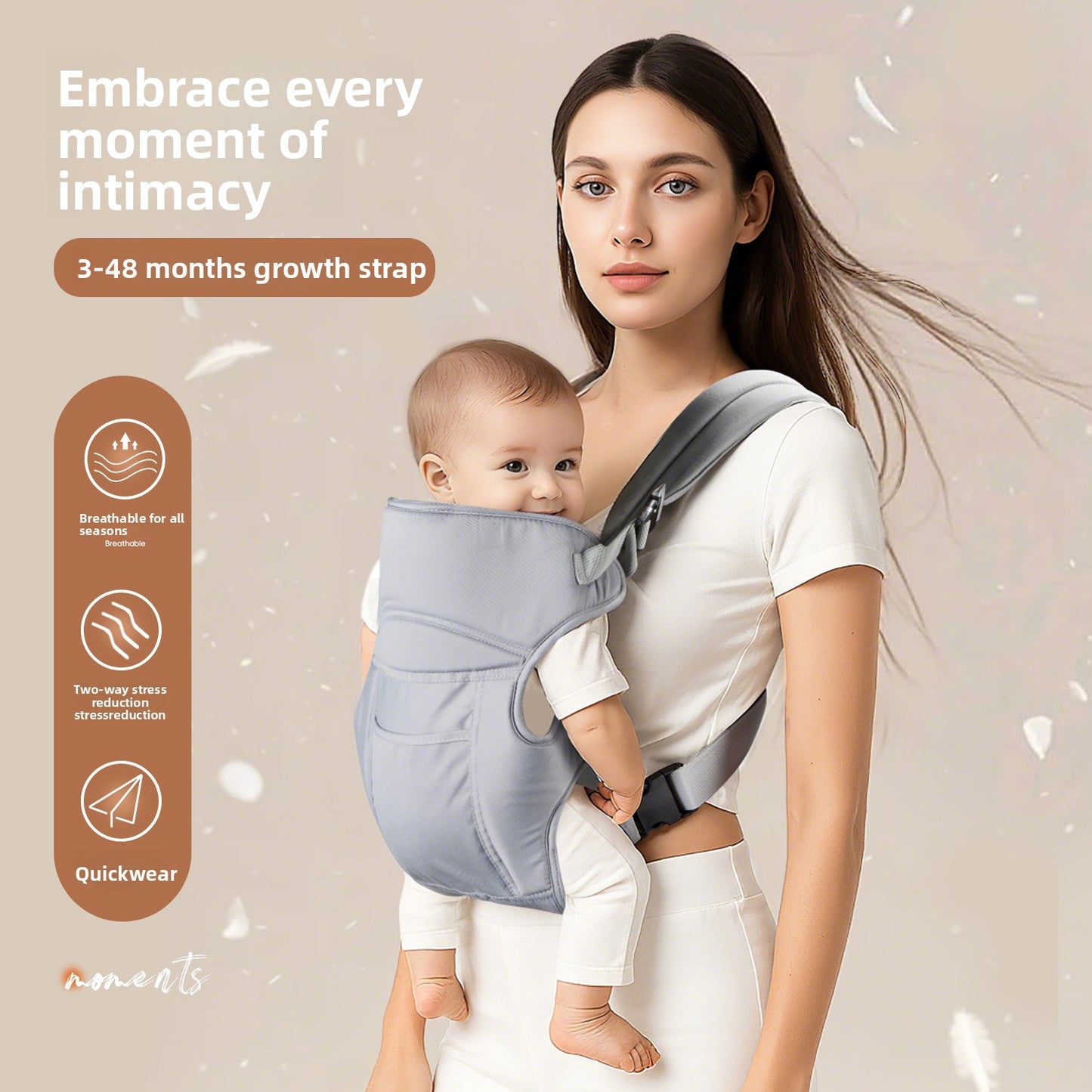 Simple Travel Breathable Baby Carrier