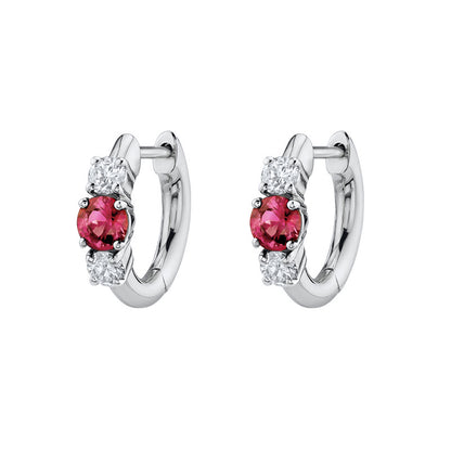 Simple Zircon Silver Earrings