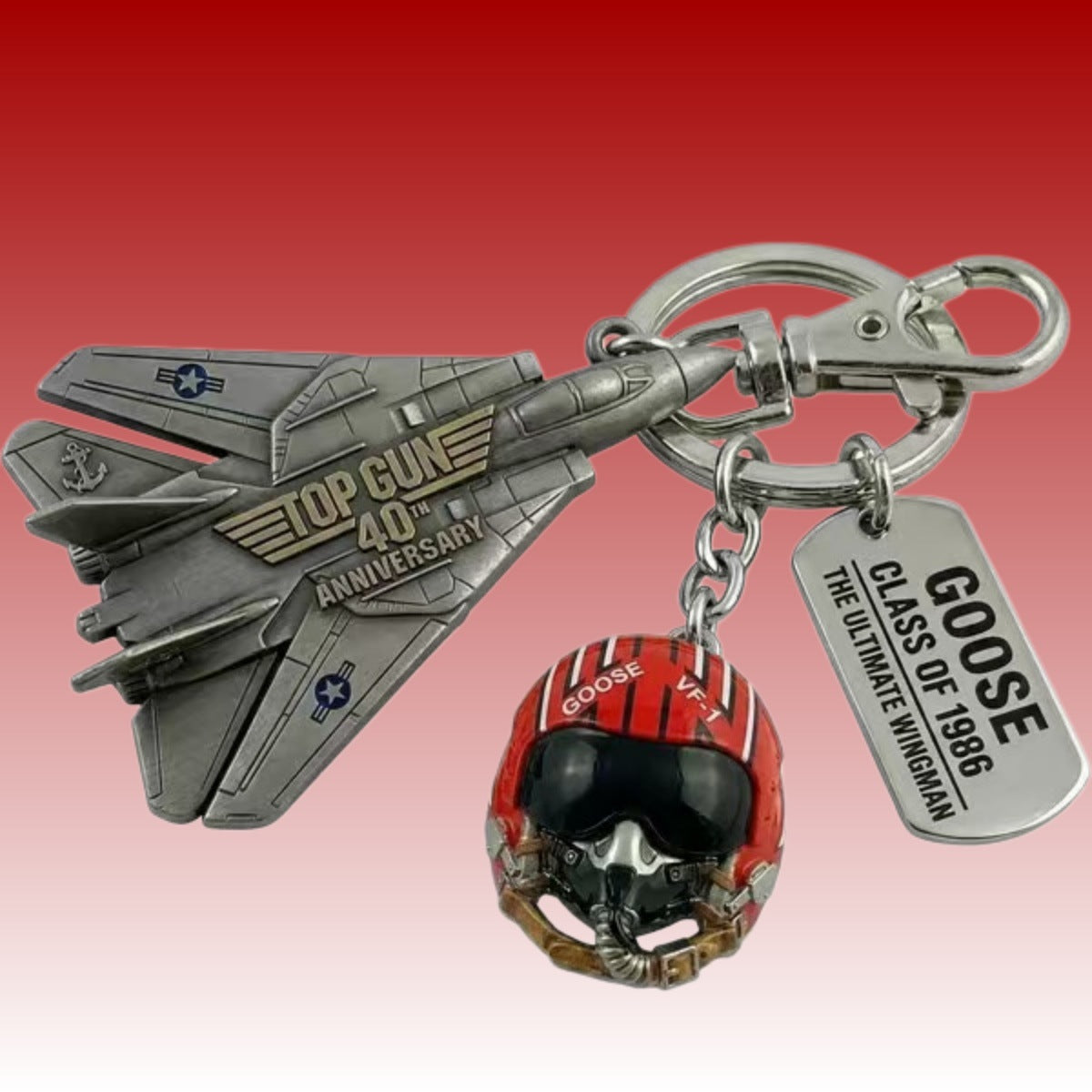 Simulated Aircraft Pilot Keychain