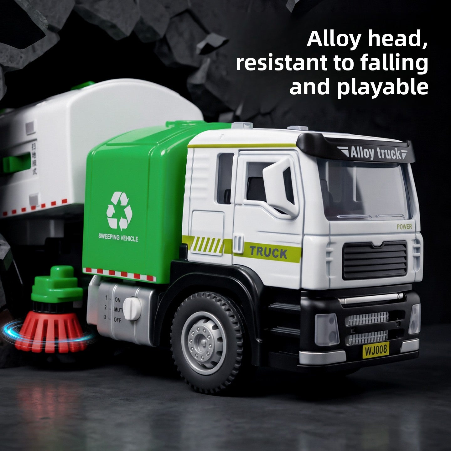 Simulated Alloy Sanitation Garbage Truck Toy