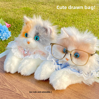 Simulated Cat Plush Doll Backpack Charm