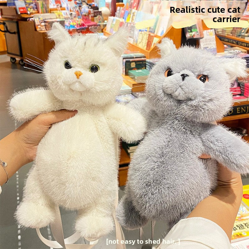 Simulated Cat Plush Doll Backpack Charm