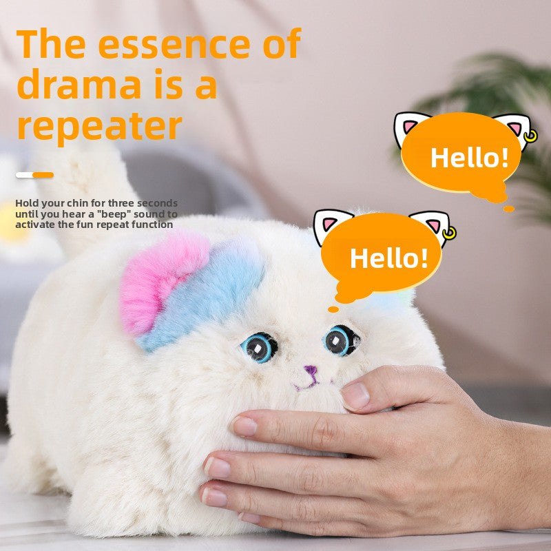 Simulated electric plush cat