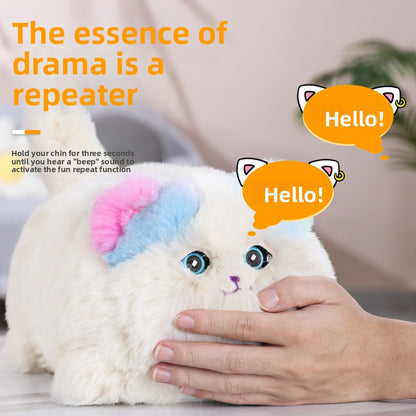 Simulated electric plush cat