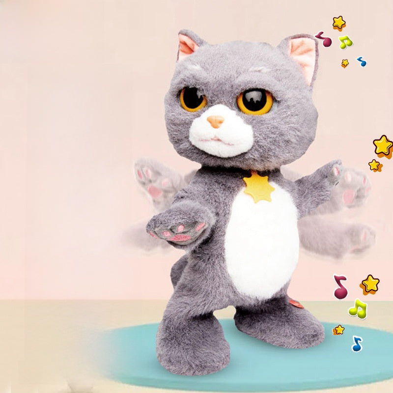 Simulated electric plush cat