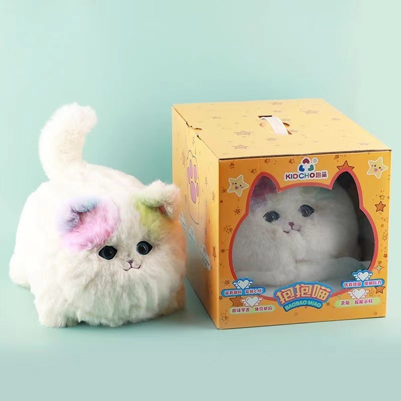 Simulated electric plush cat