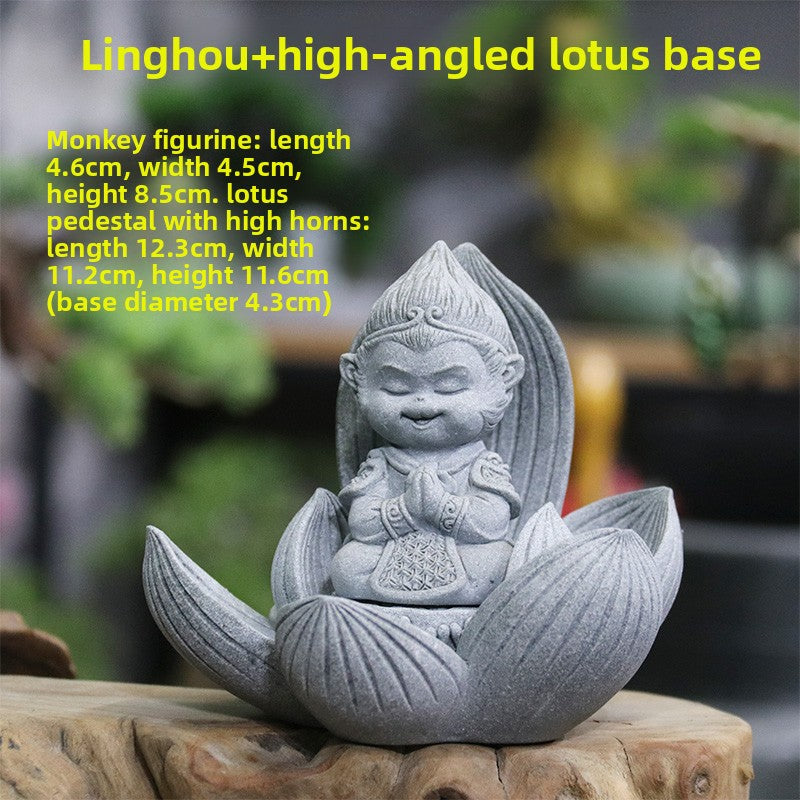 Simulated Fighting Buddha Statue, Gardening Rockery, Flower Bonsai, Micro-Landscape