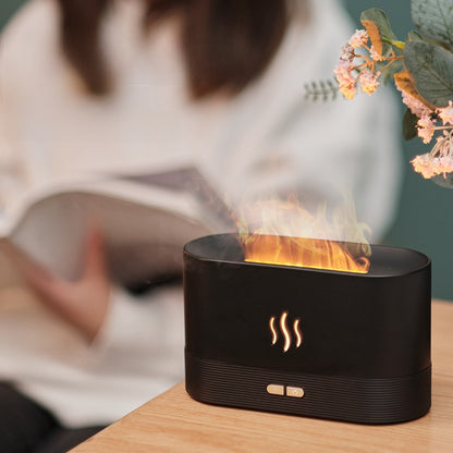 Simulated flame aromatherapy