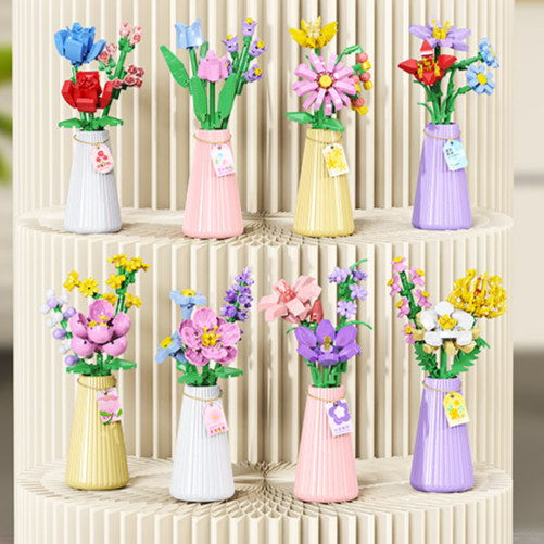 Simulated Flower Vase Building Blocks