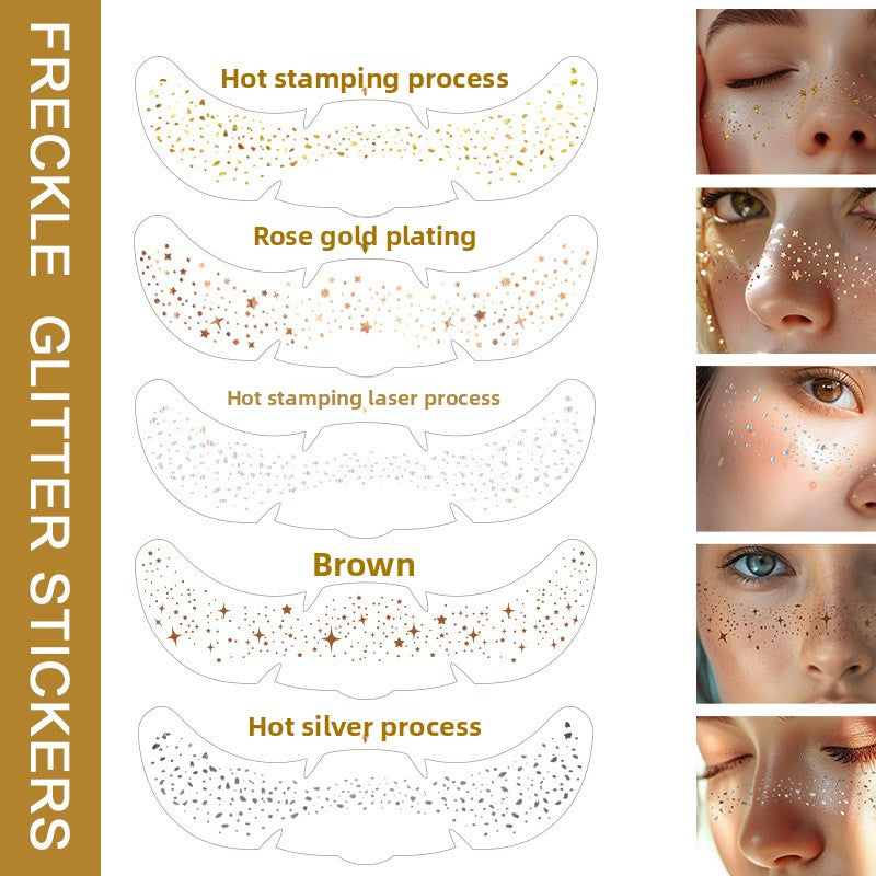 Simulated freckle stickers