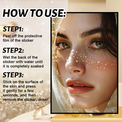 Simulated freckle stickers