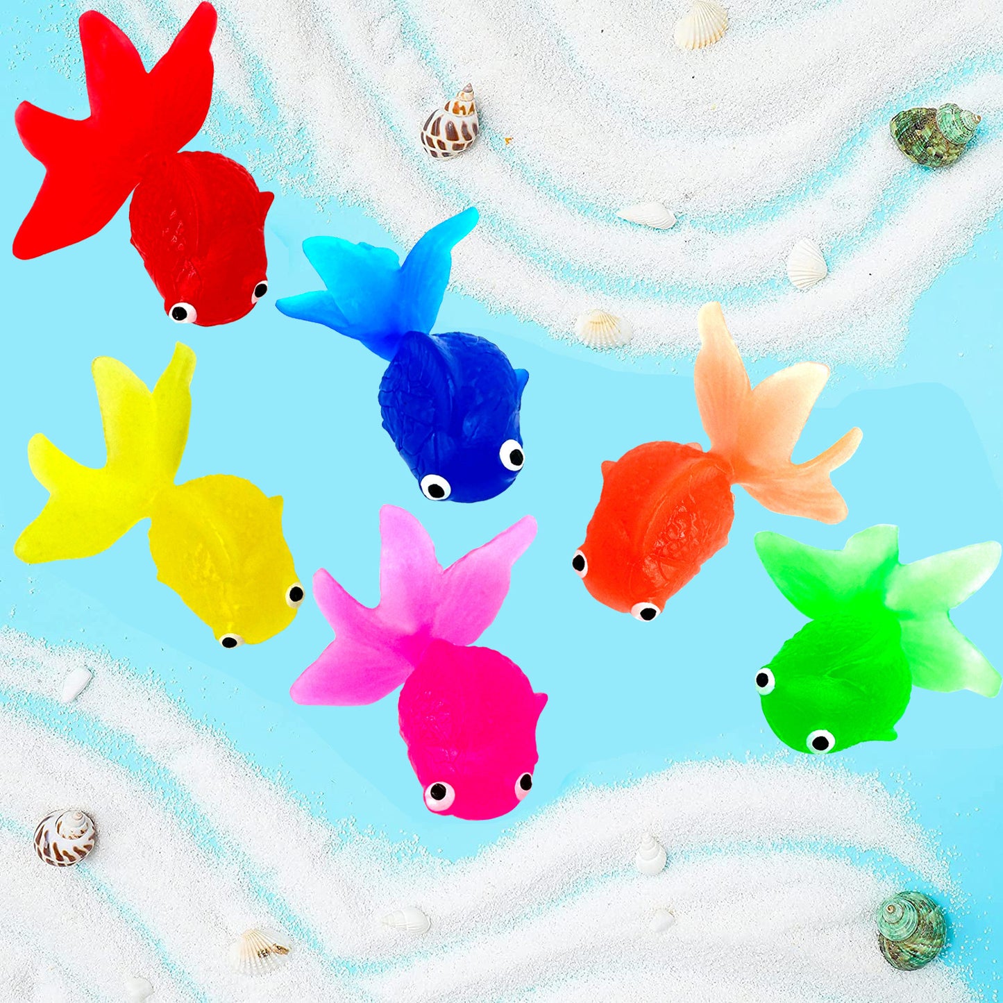 Simulated Goldfish Floating Rubber Toy