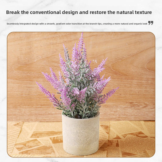 Simulated green houseplants in pot form