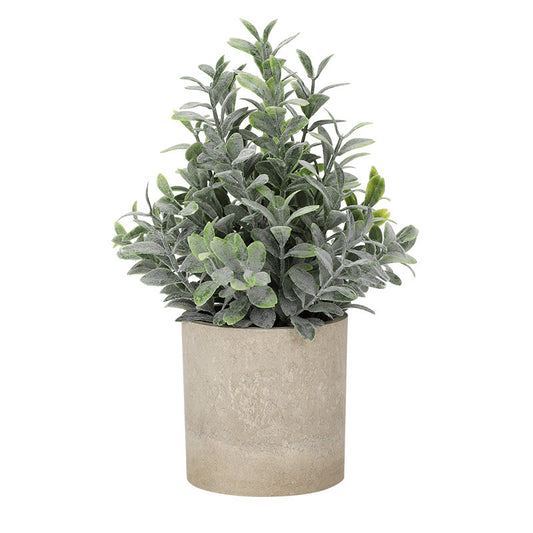 Simulated green houseplants in pot form